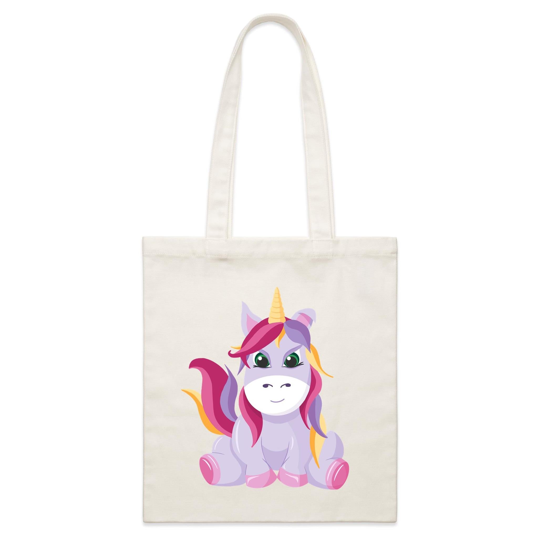 Unicorn Parcel Canvas Tote Bag