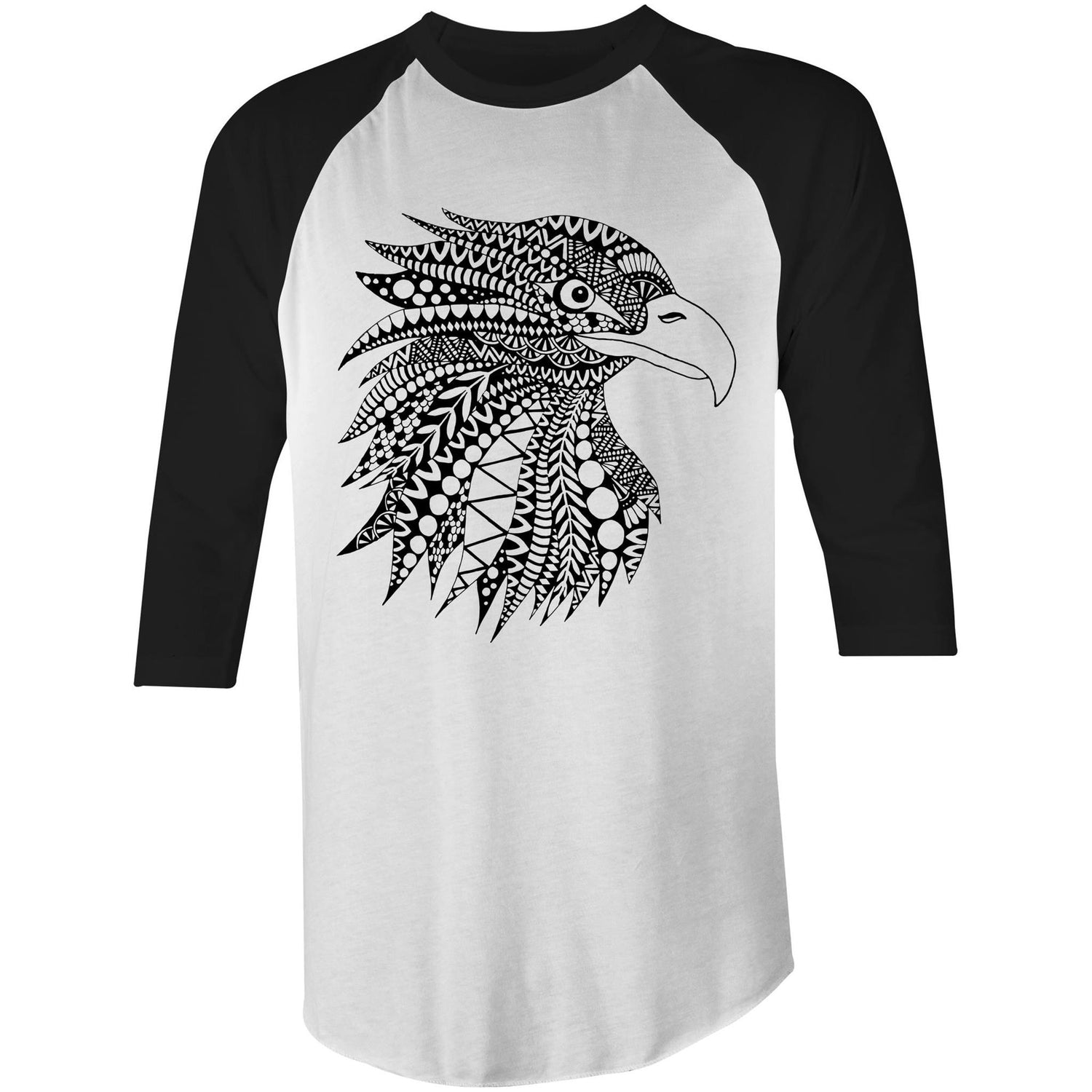 Zen Eagle Raglan - 3/4 Sleeve T-Shirt