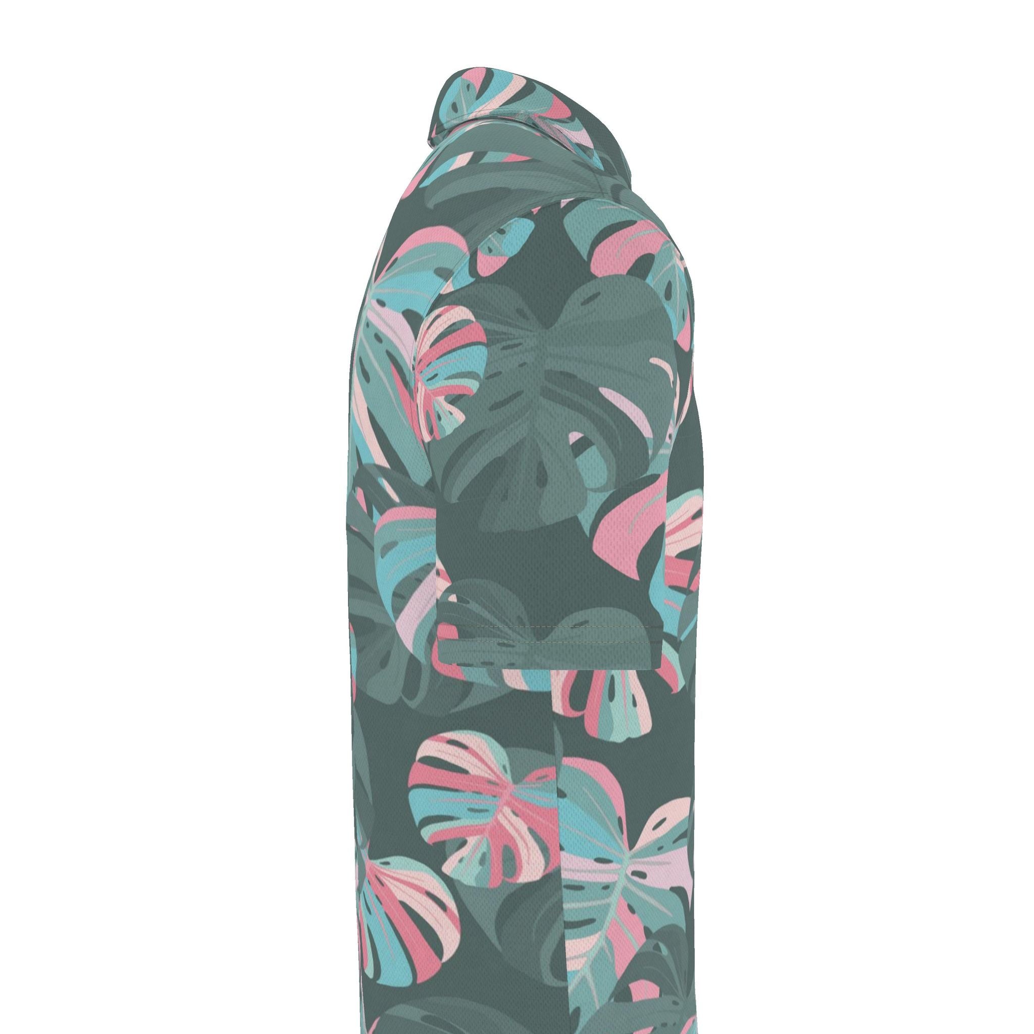 Pastel Monstera Polo Shirt