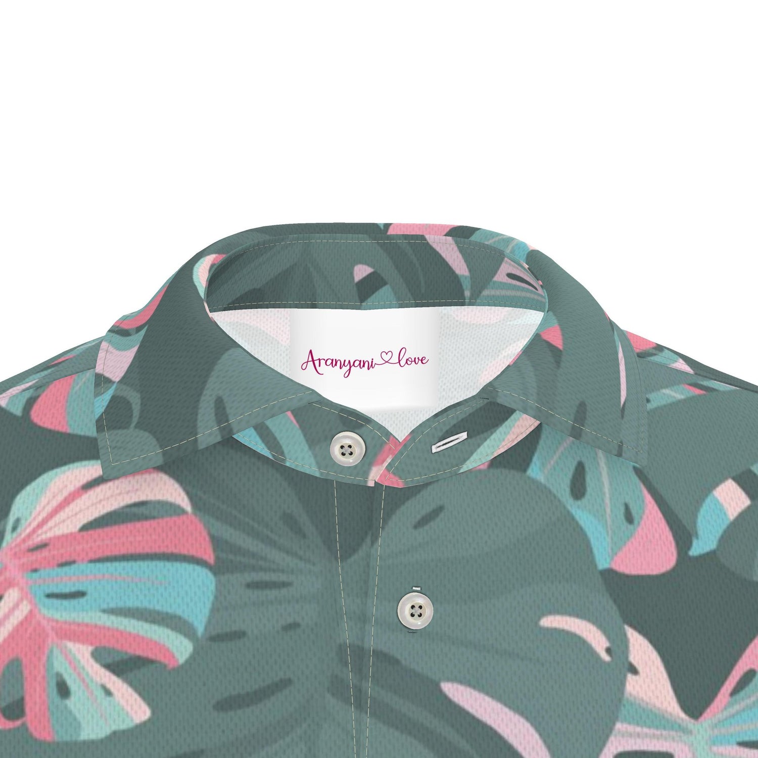 Pastel Monstera Polo Shirt