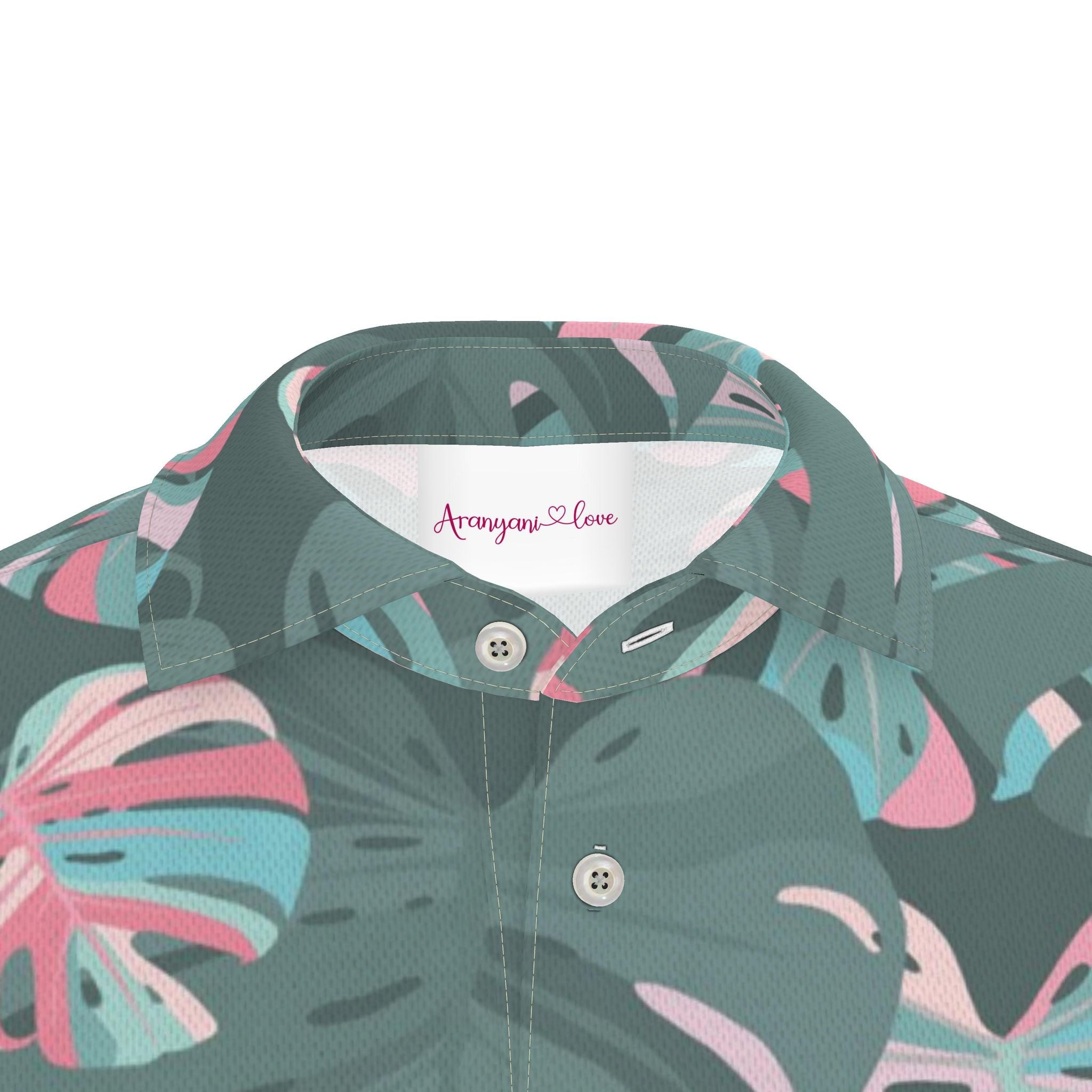 Pastel Monstera Polo Shirt