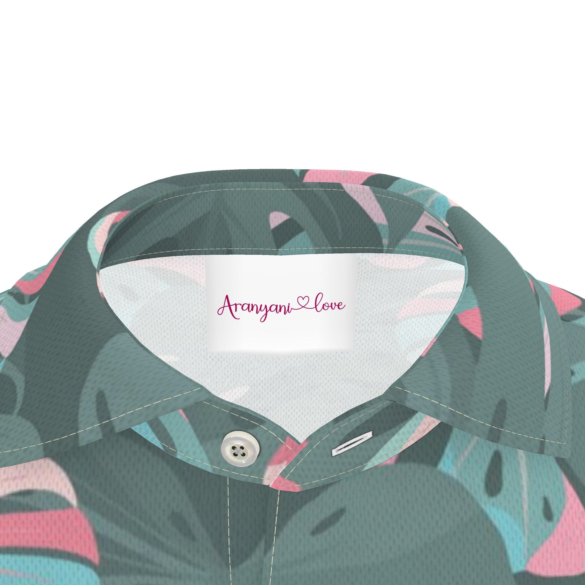 Pastel Monstera Polo Shirt