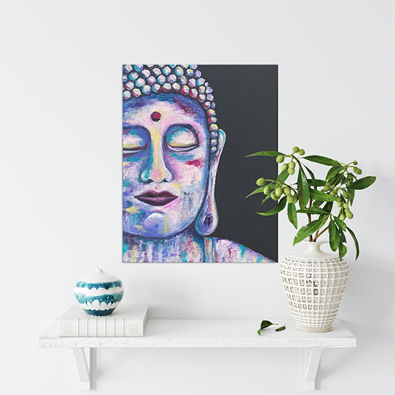 “Contemplative Buddha” 11 x 14