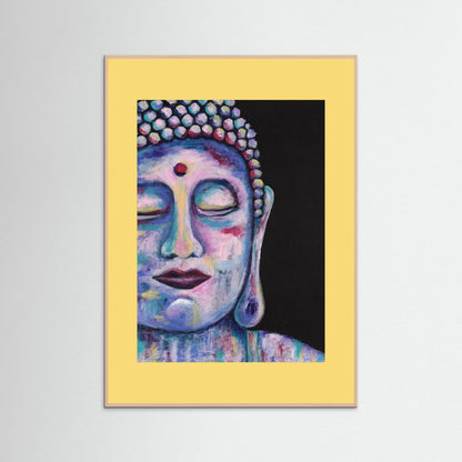 “Contemplative Buddha” Framed Giclée Art Print