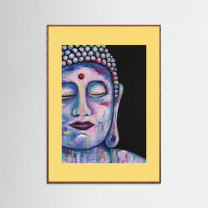 “Contemplative Buddha” Framed Giclée Art Print