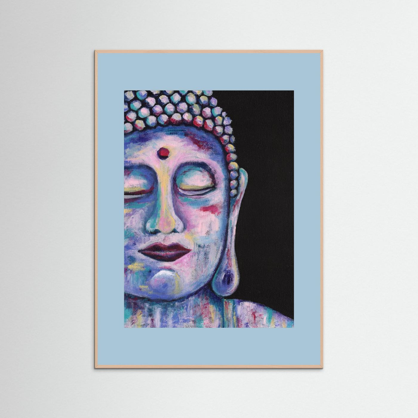 “Contemplative Buddha” Framed Giclée Art Print
