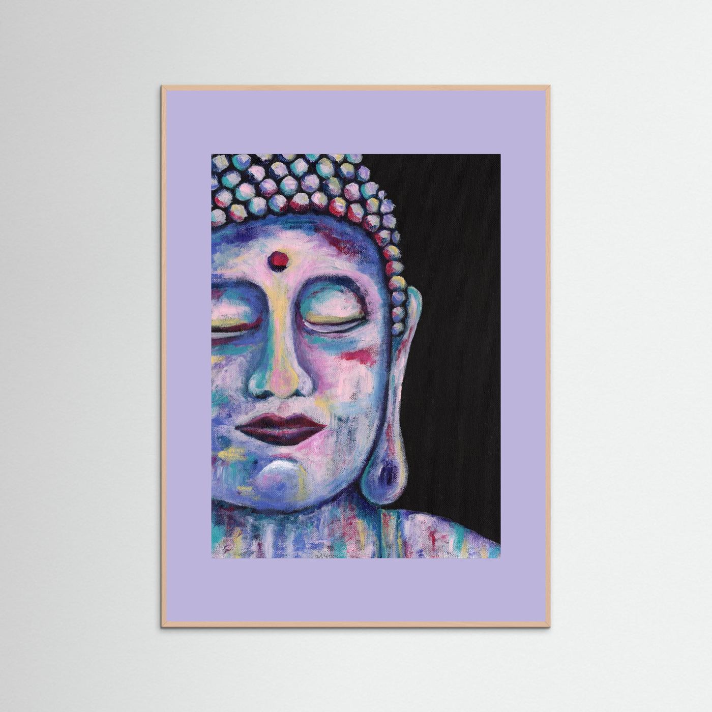 “Contemplative Buddha” Framed Giclée Art Print