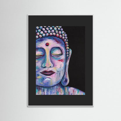 “Contemplative Buddha” Framed Giclée Art Print