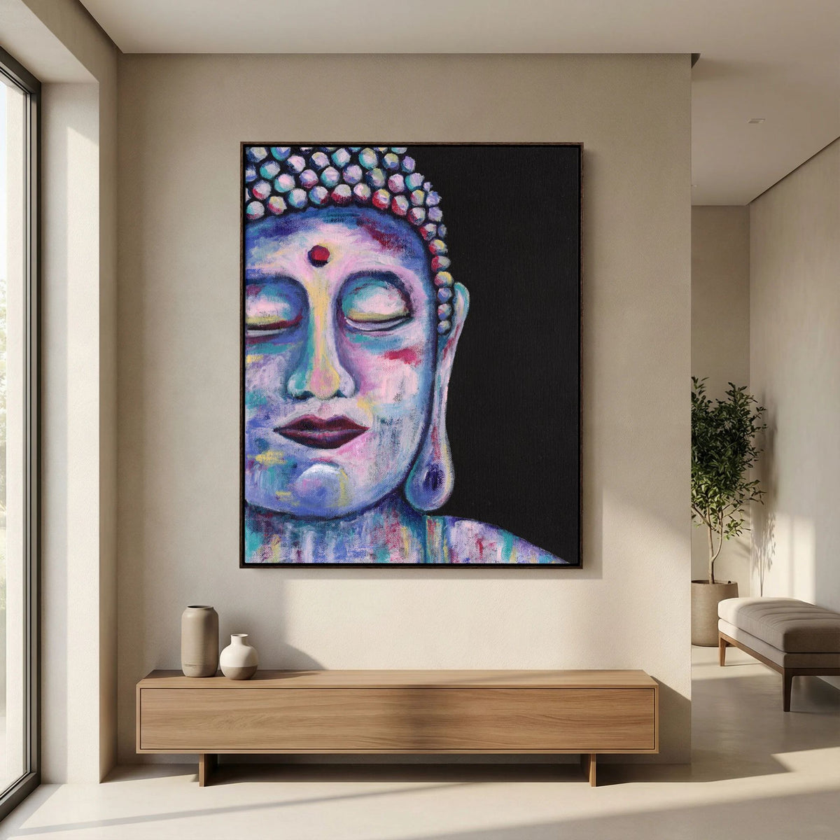 “Contemplative Buddha” Canvas Print