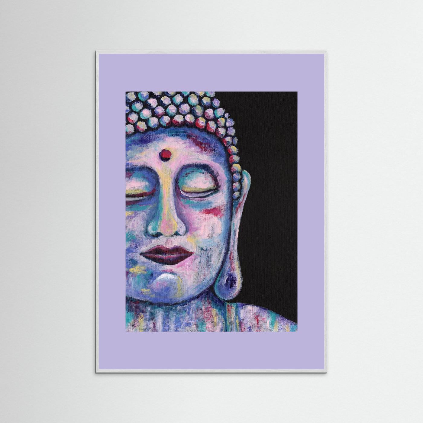 “Contemplative Buddha” Framed Giclée Art Print