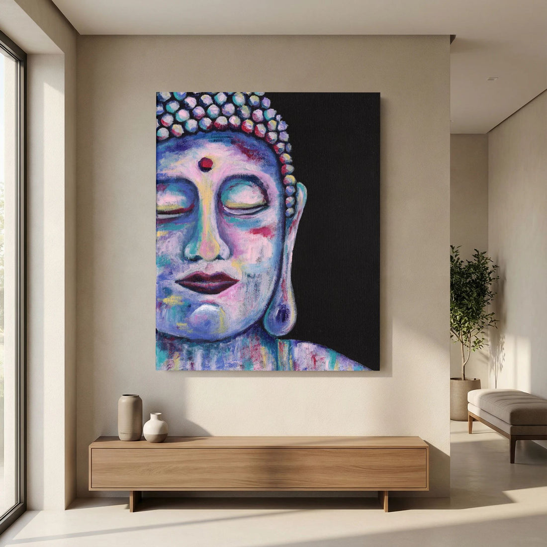 “Contemplative Buddha” Canvas Print