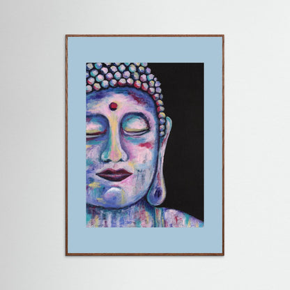 “Contemplative Buddha” Framed Giclée Art Print