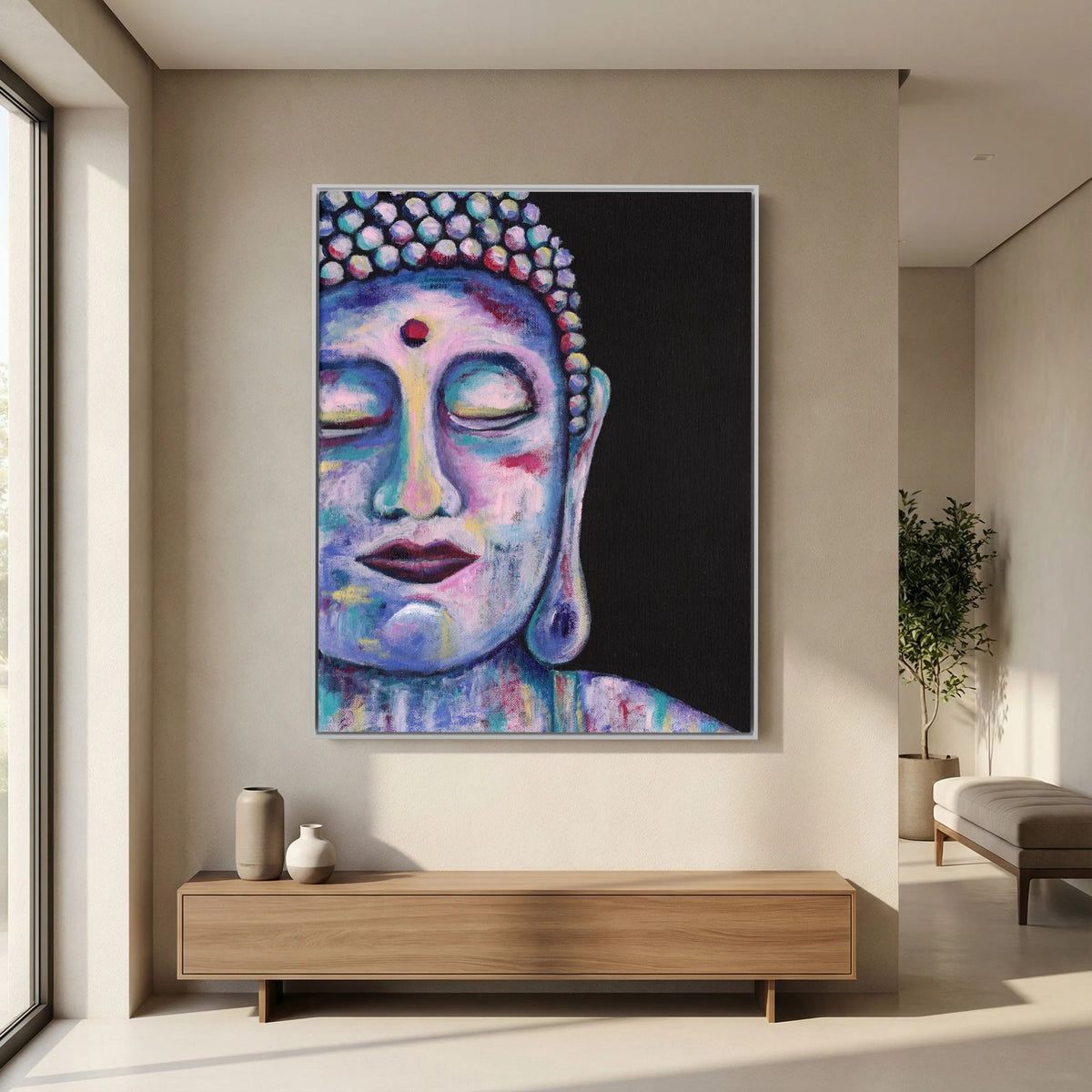 “Contemplative Buddha” Canvas Print