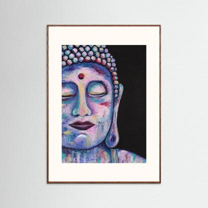 “Contemplative Buddha” Framed Giclée Art Print