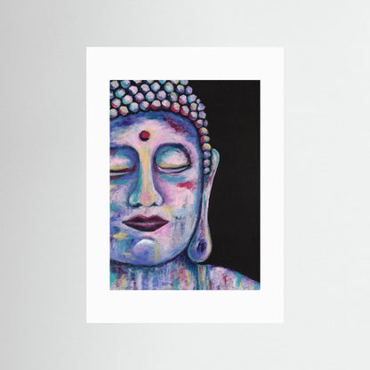 “Contemplative Buddha” Framed Giclée Art Print