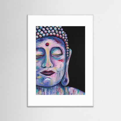 “Contemplative Buddha” Framed Giclée Art Print