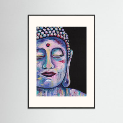 “Contemplative Buddha” Framed Giclée Art Print