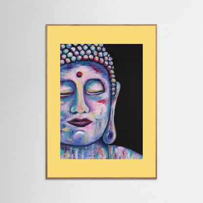 “Contemplative Buddha” Framed Giclée Art Print
