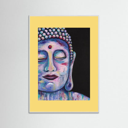 “Contemplative Buddha” Framed Giclée Art Print