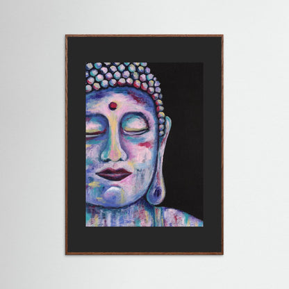 “Contemplative Buddha” Framed Giclée Art Print