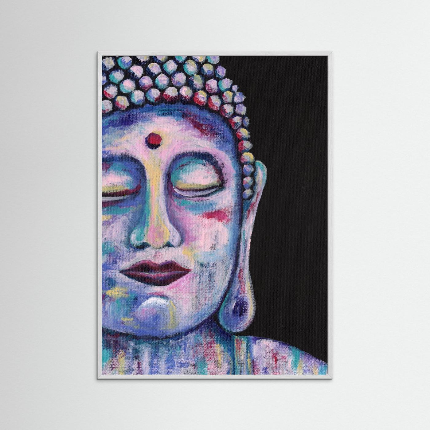 “Contemplative Buddha” Framed Giclée Art Print